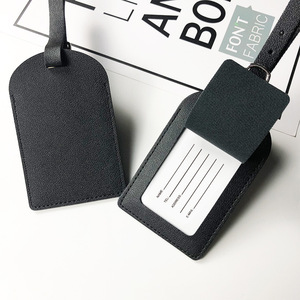Customized PU leather luggage <b>tag</b> for carrying and identifying personal information - Product Image 3