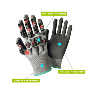 Guantes de mano mecánicos resistentes a golpes para trabajos de construcción - Product Image 2