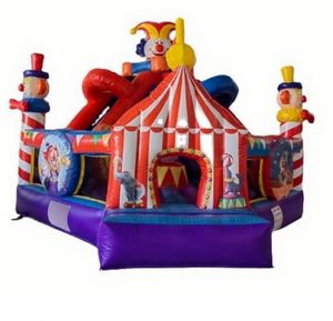 Glissière de conception de clown extérieur pour enfants de château gonflable sur le thème du cirque commercial prix d'usine à vendre - Product Image 1