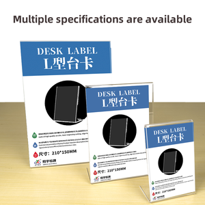 Nhà Máy Giao hàng trực tiếp trong suốt A5 Kích thước nghiêng L hình dạng chủ <span class=keywords><strong>Acrylic</strong></span> bảng giấy chèn <span class=keywords><strong>menu</strong></span> chủ thẻ đăng - Product Image 4