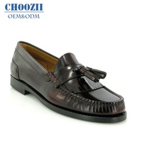 Choozii Grossiste Nouveau Modèle Mocassins à Pompom Homme à Enfiler Cuir Premium Caoutchouc Chaussures Décontractées et de Ville
