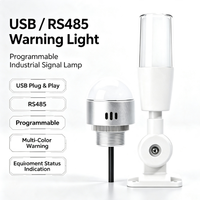 Tour de signalisation industrielle programmable USB RS485 avec LED multicolores, alarme sonore et base magnétique