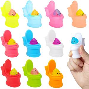 Juguete Blandito de Inodoro Miniatura con Purpurina, Portátil, Antiestrés, Novedoso y Divertido para Niños, Venta al por Mayor - Product Image 1