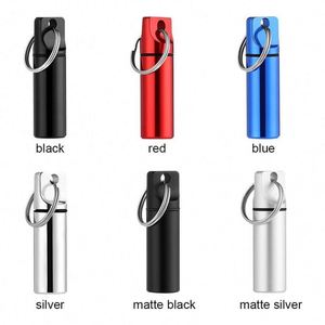 High Quality Metal Pill Boxes Daily Pill Container <b>Custom</b> LOGO Metal <b>Keychain</b> for Travel Waterproof - Product Image 2