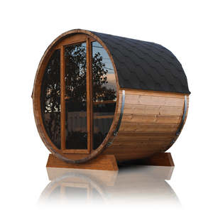Cabine de sauna extérieur moderne en cèdre massif 6kw <span class=keywords><strong>Red2</strong></span> Offre Spéciale 2-3 personnes de couleur Piscine extérieure avec vapeur sèche et chauffage au poêle - Product Image 1