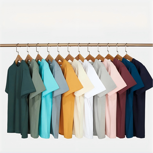 T-shirt Homme Oversize Personnalisable 250 GSM Coton Lavé Style Rétro Hip Hop Streetwear Créez Votre Logo de Marque - Product Image 1