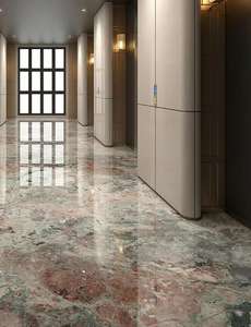 Мраморная плита Four Seasons розово-зеленая, натуральный камбоджийский мрамор для внутренней отделки - Product Image 6