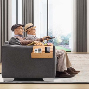 Xu hướng wdf tre ghế sofa tay còn lại lưu trữ khay tay vịn ghế cốc chủ Coaster Khay Sofa bảng với hai ngăn - Product Image 4