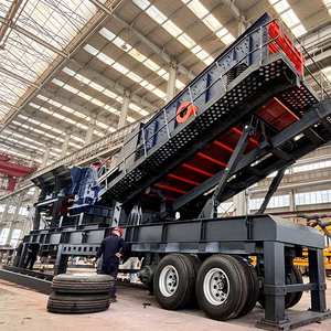 Nueva rueda montada 4 en 1 Juego completo 150tph Planta trituradora de piedra de impacto de cantera - Product Image 1