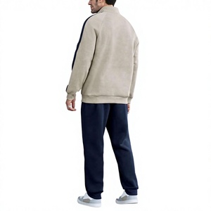 Ensemble de survêtement homme marron chocolat : sweat à capuche et pantalon de jogging à revers, en molleton décontracté, idéal pour l'hiver et la gym (deux pièces) - Product Image 2