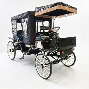 <b>Double</b> Tarpaulin Luxury Carriage Tourist Attraction Dedicated Transportation Retro Black Scenery Sightseeing Car - Product Image 6
