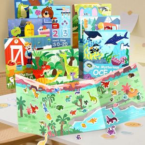 Quiet Early Learning <b>Books</b> for Foldable Bubble Stickers Jelly Sticker <b>Books</b> Early <b>Education</b> Cognitive Development Toys for Kids - Product Image 2