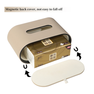 Sang Trọng Mô Hộp PU Da Khăn Ăn Chủ Cho Khách Sạn Văn Phòng Trang Trí Nội Thất Mô Hình Bầu Dục Hộp Bán Buôn Tùy Chỉnh - Product Image 3