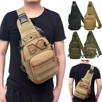 Sac à bandoulière tactique unisexe tendance Molle, sac de poitrine sportif d'extérieur, sac à dos de randonnée, fermeture éclair, mini sac bandoulière Oxford USB