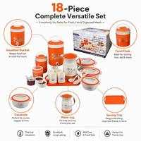 Carafe à eau en plastique avec paille isotherme 18 pièces, ensemble familial, tasses à eau et bol isotherme