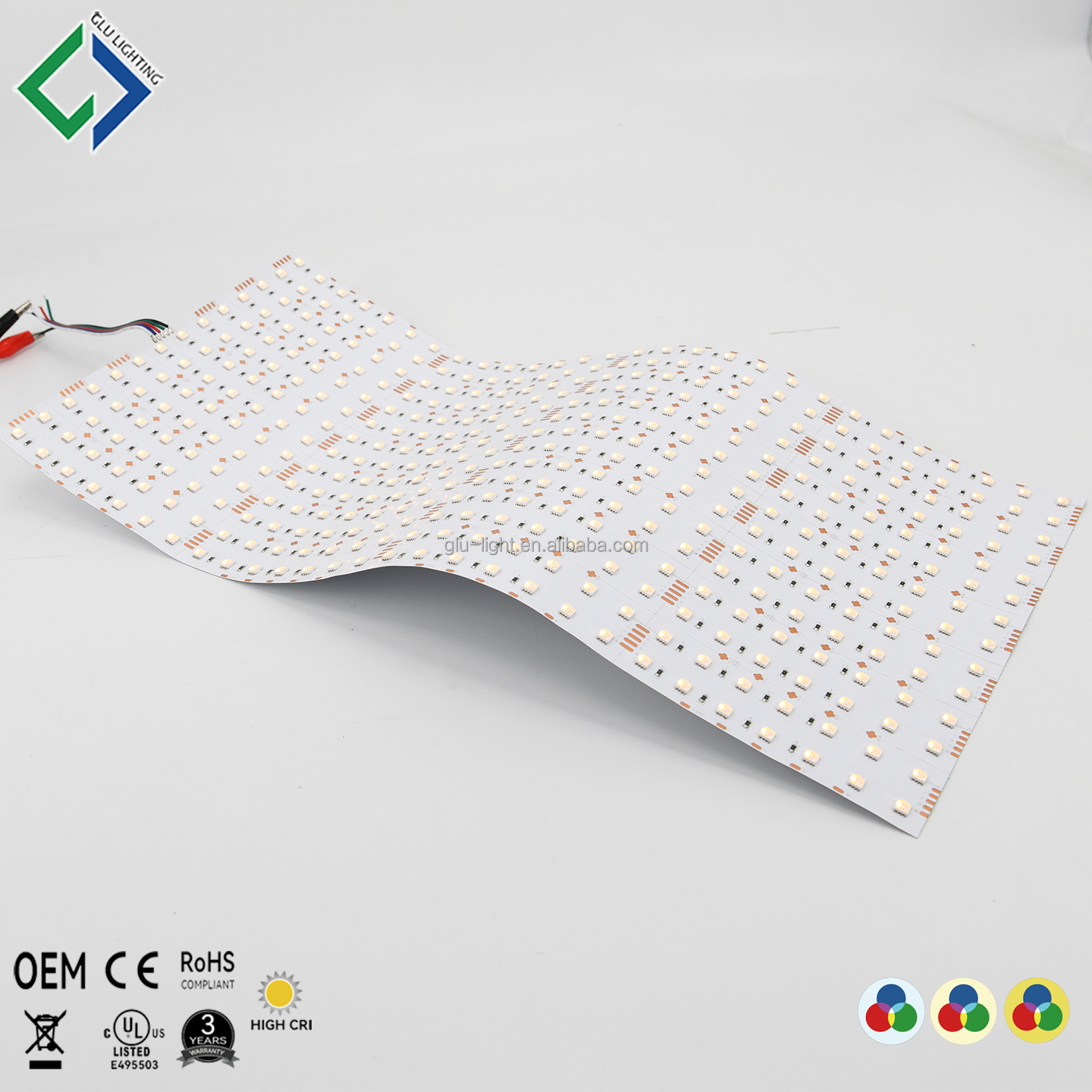 product-673-673 3 year warranty 24V 5050 Ra95 high cri cuttable flexible RGBW Led panel light