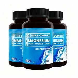 Complejo Triple de Magnesio con Malato, Glicinato y Citrato de Magnesio en Cápsulas para la Relajación Muscular, los Huesos y el Sueño - Product Image 1
