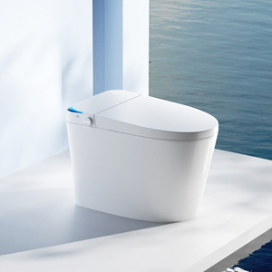 Toilette intelligente automatique intelligente japonaise pour personnes âgées Noir Réservoir d'eau intégré Commodité publique Télécommande avancée - Product Image 5