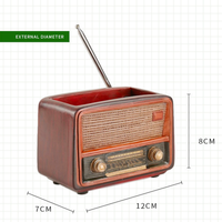 Nouveauté 2026 : Articles décoratifs créatifs et rétro en forme de radio pour pots de fleurs, objets artisanaux en résine multifonctionnels et personnalisés pour la maison