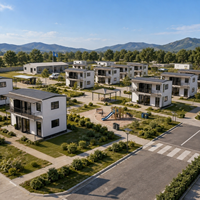 Casa Modulare a Due Piani Prefabbricata con Struttura Flat Pack, Design con Balcone e Installazione Rapida per Progetti Residenziali