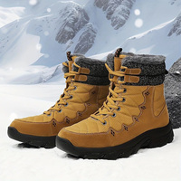Ventes chaudes Bottes d'hiver pour hommes Schneestiefel Bottes de neige Semelles épaisses Quotidien Extérieur Garder au chaud Bottes montantes Grande taille Bottes de neige