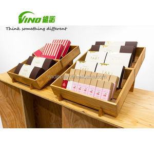 ถาดไม้ธรรมชาติแบบซ้อนได้สำหรับขนมหวานและสินค้าขายปลีก - ถาดตกแต่ง - Product Image 1