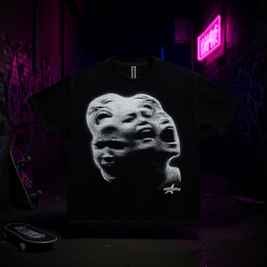 T-shirt Oversize Grafica Screamo Stile Streetwear Y2K con Design Meme per Bambini - Product Image 3