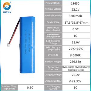 גרמאני italy france uk netherlands מקור אנרגיה חדש 22.2v 3200mah <span class=keywords><strong>18650</strong></span> ליתיום יון סוללה ראשית סוללה חשמלית גלילית - Product Image 3
