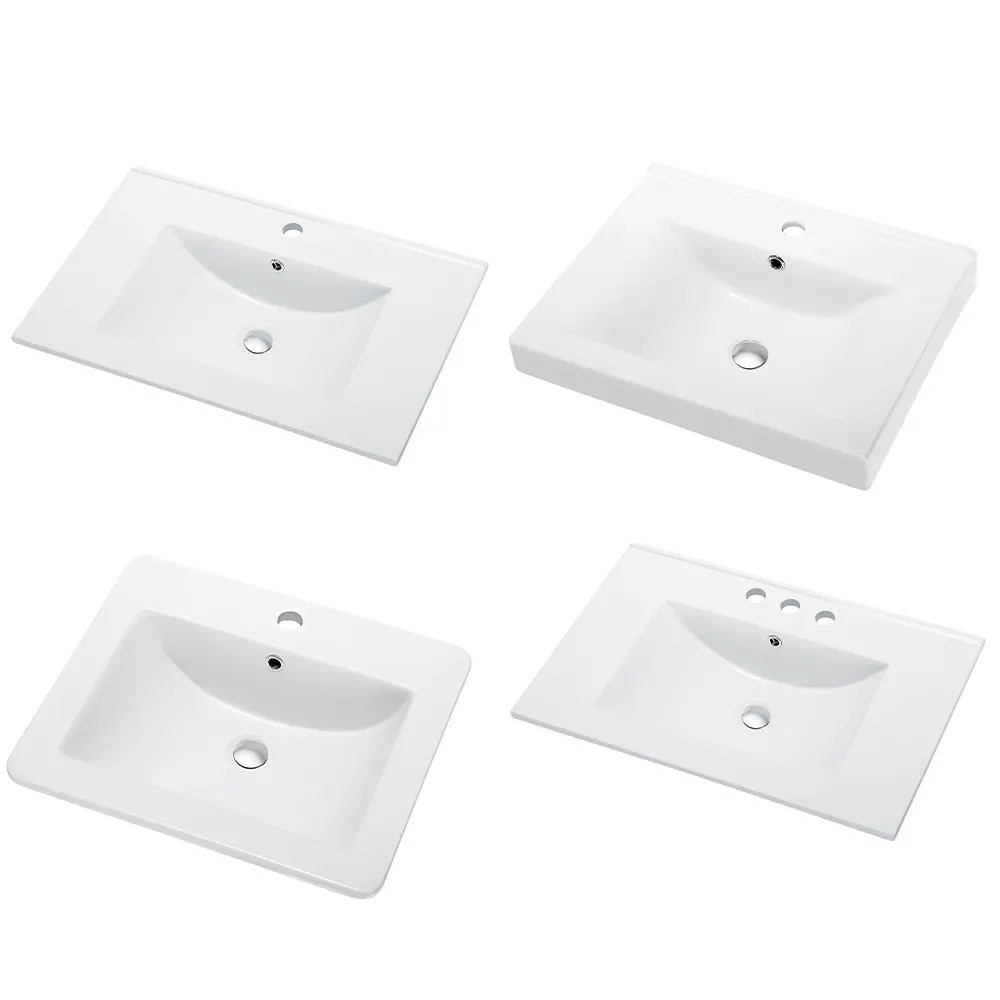 Cupc rectangulaire Wc avec lavabos médicaux à main, pierre artificielle, comptoir de salle de bain, lavabo pour hôtel Villa, vente en gros