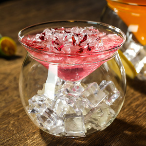 Factory Custom Handmade Mocktail Brille Modernes Kristall molekül Design Martini Glass Bar Utensilien 101-200ml Cocktail gläser - Product Image 2