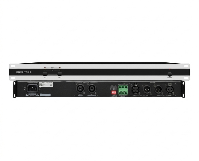 2 4 Channel 1U Rack Mount Digital Power Amplifier with Full Bridge Switching & Class D for Professional Audio System