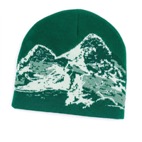 Bonnet avec logo, design graphique personnalisé, imprimé, jacquard tissé, tricoté, streetwear, bonnet skull, chapeau skully, Y2K, réversible
