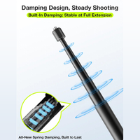 Monopode extensible avec base magnétique, cordon anti-perte, adaptateur métallique, perche télescopique 0,7 m / 1,2 m pour caméra d'action et téléphone