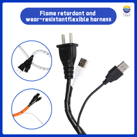 3mm/5mm Protector de cable Línea Gestión de cables Bandas de envoltura en espiral para computadora Pc