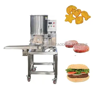 good quality former smasher hamburger patty maker stainless steel burg meat cutlet bread crumbs covering machine jamaican patty