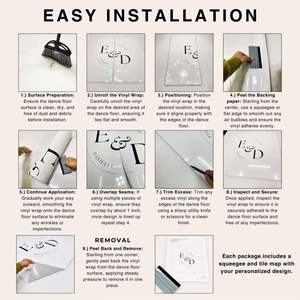 Autocollants personnalisés en vinyle pour sol de mariage, revêtement de piste de danse, bannière en vinyle, autocollant imprimé couleur pleine pour miroir et fenêtre - Product Image 5