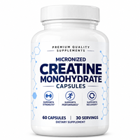 Capsules de créatine en marque privée OEM, 60 unités, 30 portions, pour hommes et femmes, soutien à la force, GMP