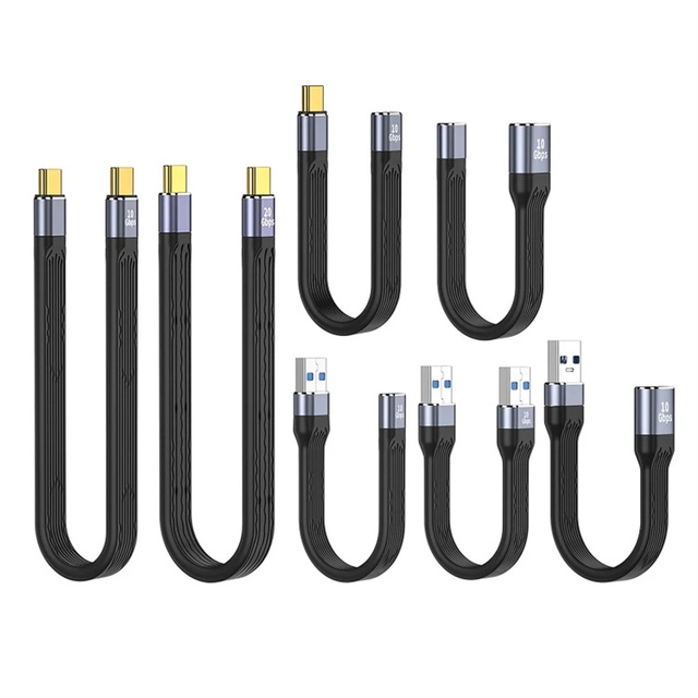 Short USB C to USB C Cable [13cm/22cm] 100W Display USB 10/20Gbps Type C Charging Cord for 3 E-Marker Chip