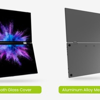 Yubwvo moniteur à écran tactile portable Dualviews 15.6 pouces 360 degrés pliable double écran moniteur pour ordinateur portable IPS portable.