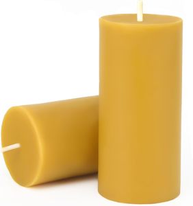 <span class=keywords><strong>Candele</strong></span> a Colonna in <span class=keywords><strong>Cera</strong></span> <span class=keywords><strong>d</strong></span>'<span class=keywords><strong>Api</strong></span> 2x4 Pollici, Confezione da 4, 100% <span class=keywords><strong>Cera</strong></span> <span class=keywords><strong>d</strong></span>'<span class=keywords><strong>Api</strong></span>, <span class=keywords><strong>per</strong></span> Relax, Senza Fumo e Senza Gocciolamento - Product Image 3