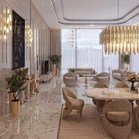 Furnistyle - Vente flash - Chaises de salle à manger en velours doré de luxe - Ensemble de table - Nouveauté - Meubles de salle à manger 8 places - Chaise de restaurant