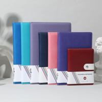 Carnet A5 en cuir PU, 100 feuilles, 80 g/m², fermeture à bouton-pression, multicolore, journal de bureau, papeterie, vente en gros
