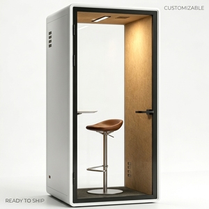 Cabine Acoustique Moderne pour Réunions de <span class=keywords><strong>Bureau</strong></span>, Cabine Téléphonique Insonorisée, Studio Mobile, Boîte de Silence avec Ventilation et Prise de Courant - Product Image 1