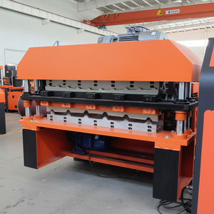 เครื่องทำแผ่นกระเบื้อง CNC แบบสี่เหลี่ยมคางหมูเคลือบกัลวาไนซ์เครื่องผลิตแผ่นหลังคาโลหะ - Product Image 1