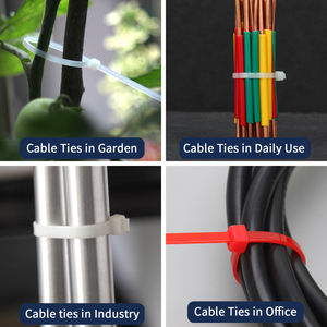 ピンク100個3.6 * 150mmナイロンPA 66自己ロックケーブルタイUVジップタイプラスチックワイヤーファスナー - Product Image 4