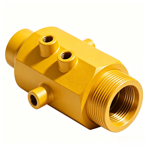 Vanne de collecteur multi-canaux en aluminium sur mesure, usinage CNC de précision, composants de raccordement pour équipements hydrauliques et pneumatiques - Product Image 1