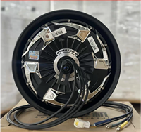 Moteur QS 4ème Génération, Moteur de moyeu 12 pouces 5000W, 45H aimants, axe de 18mm, sortie 4 fils, double capteurs Hall, jante 3.5J