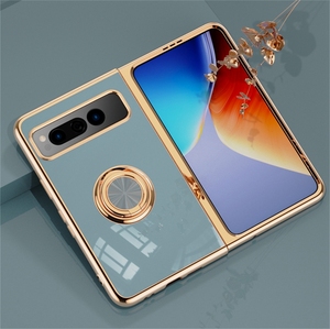 ที่ยึดแบบห่วง6D เคสฝาปิดแบบเจล TPU สำหรับ <span class=keywords><strong>Google</strong></span> Pixel พับได้เคสติดรถยนต์โครเมี่ยมสำหรับ Galaxy Z Fold 5/Fold 6 - Product Image 3