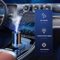 Nouveauté : diffuseur d'arômes intelligent pour voiture à 3 modes, en alliage d'aluminium noir, avec capacité de parfum liquide, intérieur de voiture frais