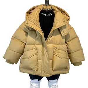 고품질 아동 의류 두꺼운 따뜻한 재킷 트렌치 코트 다운 면 재킷 겨울 따뜻한 재킷